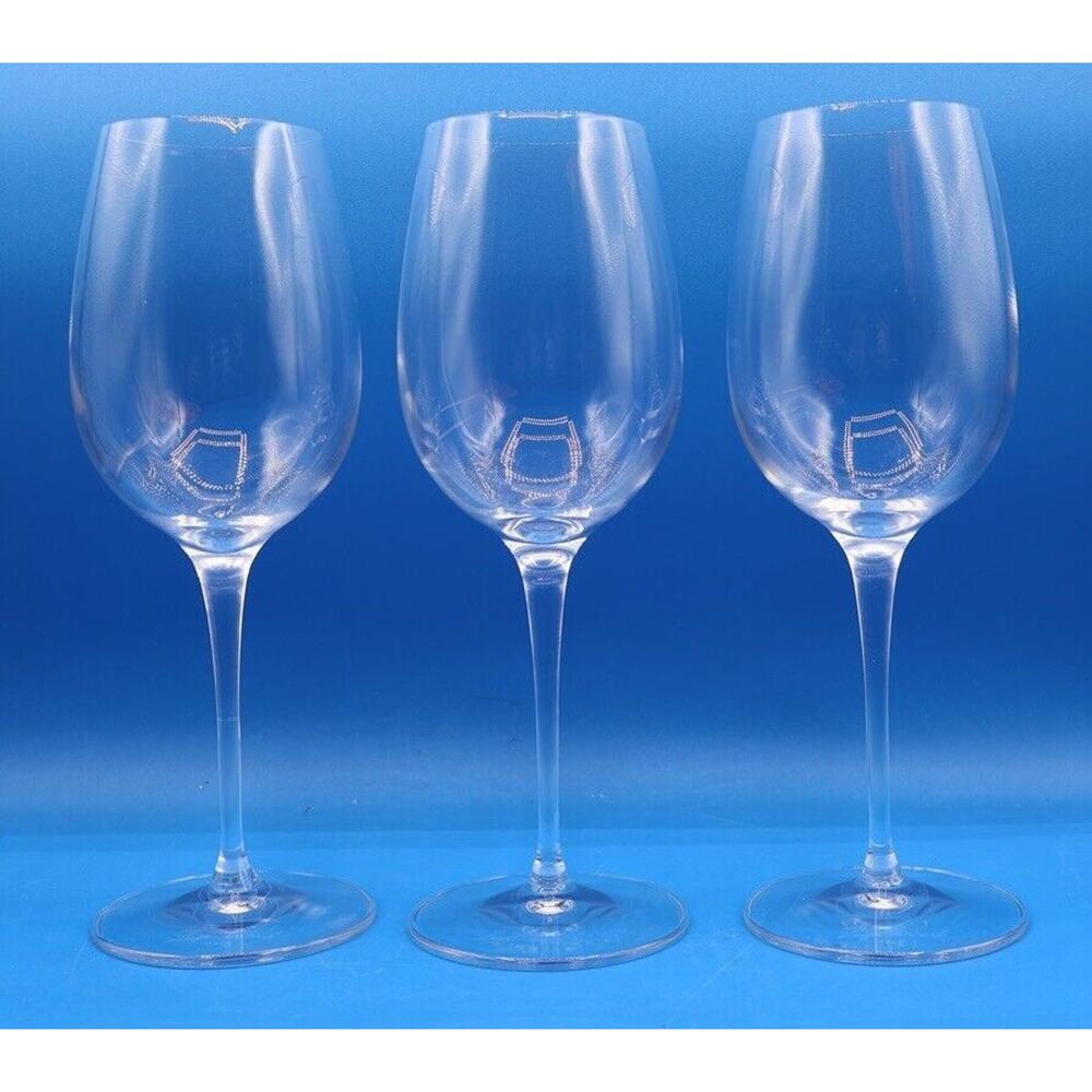 Set of 3 Luigi‎ Bormioli Stemmed Wine Glasses Made in Italy *Pre-Owned*